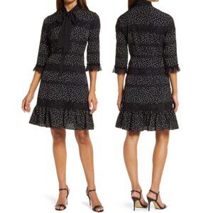 Shani Polka Dot Three-Quarter Sleeve Dress 33056